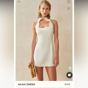 NWT Cult Gaia Akaia mini dress in off white, size small